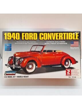 Lindberg 1940 Ford Convertible Model Kit 1:32 Scale 2006 Red  NEW Made In U.S.A.